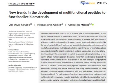 Review on new trends in the development of multifunctional peptides to functionalize biomaterials